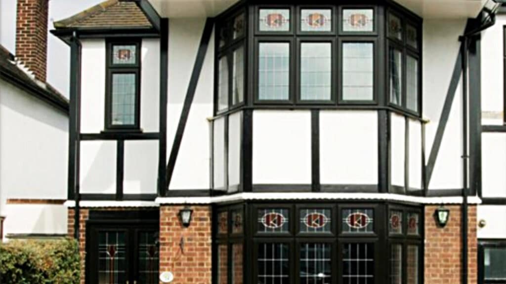 Crystal windows casement windows with black uPVC frames.